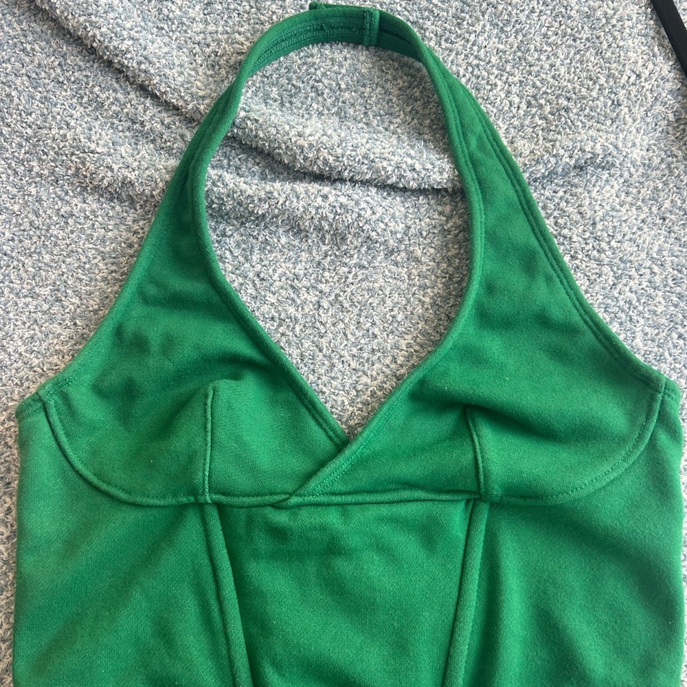 Urban Outfitters Green Knit Halter Top